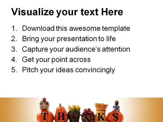 Thanks Giving Nature PowerPoint Template 0610