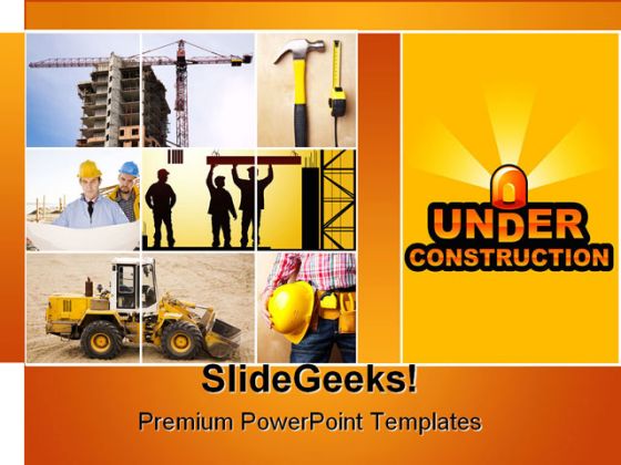 Under Construction Transportation PowerPoint Template 0910