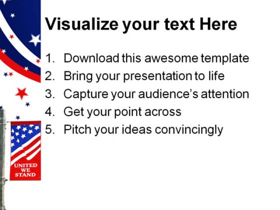 United We Stand Americana PowerPoint Template 1110