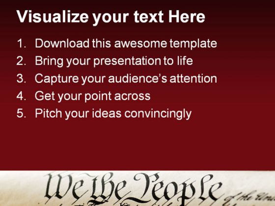 We The People Americana PowerPoint Template 1110