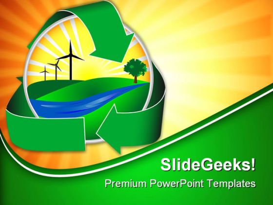 Wind Power Icon Nature PowerPoint Backgrounds And Templates 1210