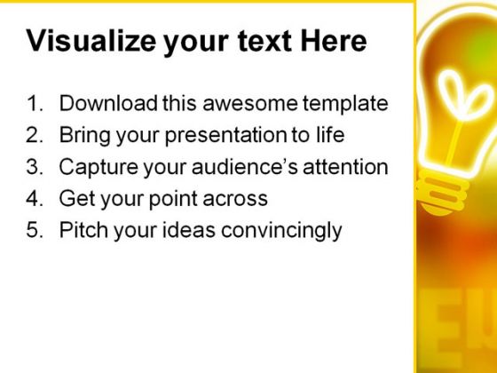 Yellow Energy Abstract PowerPoint Template 1010