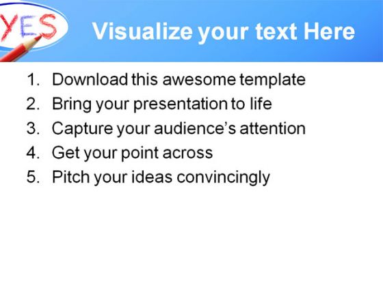 Yes Future PowerPoint Template 1010