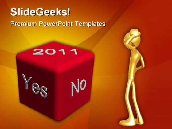 Yes No Year2011 Business PowerPoint Backgrounds And Templates 1210