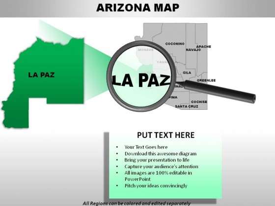 Usa Arizona State PowerPoint Maps