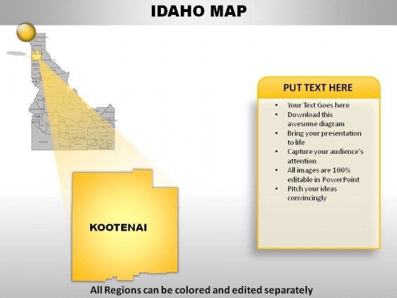 Usa Idaho State PowerPoint Maps