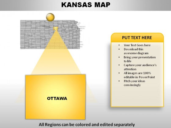 Usa Kansas State PowerPoint Maps