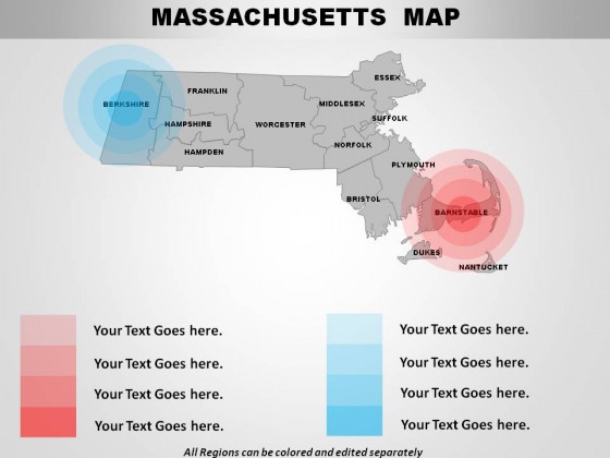 Usa Massachusetts State PowerPoint Maps
