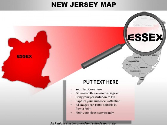 Usa New Jersey State PowerPoint Maps