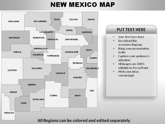 Usa New Mexico State PowerPoint Maps
