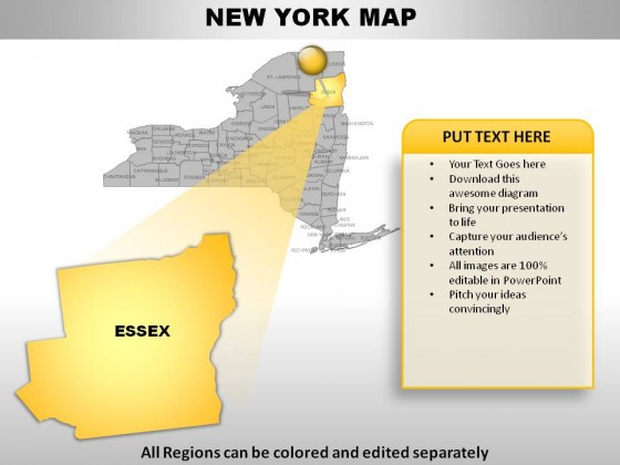 Usa New York State PowerPoint Maps