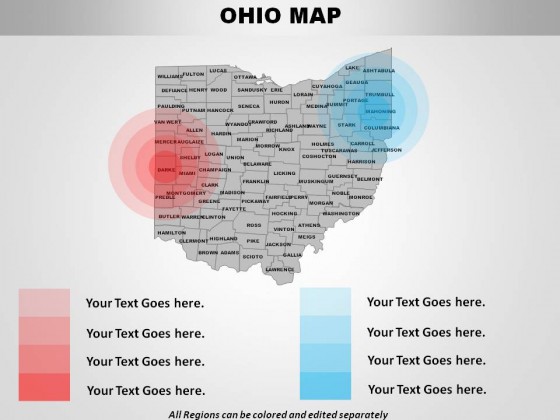 Usa Ohio State PowerPoint Maps