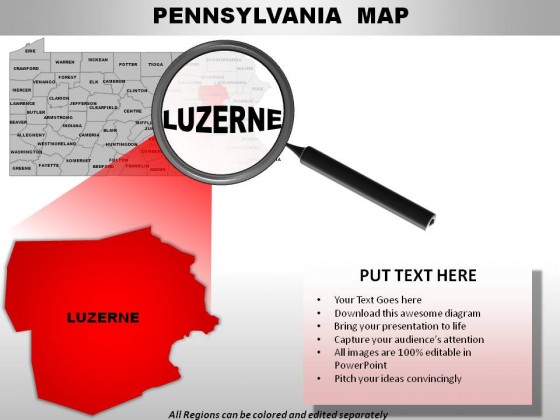 Usa Pennsylvania State PowerPoint Maps