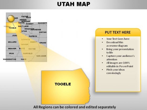 Usa Utah State PowerPoint Maps