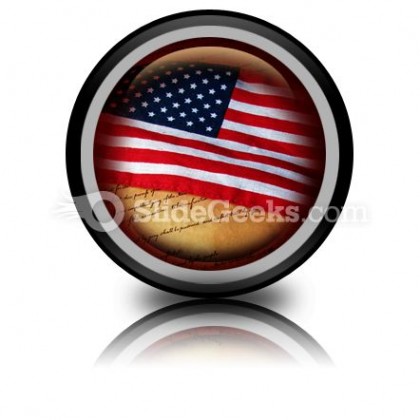 America Flag PowerPoint Icon Cc