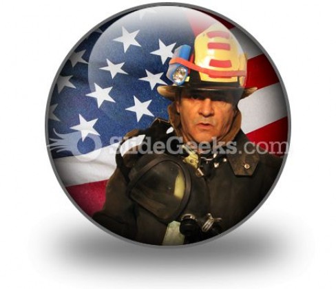 American Firefighter PowerPoint Icon C