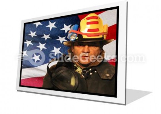American Firefighter PowerPoint Icon F