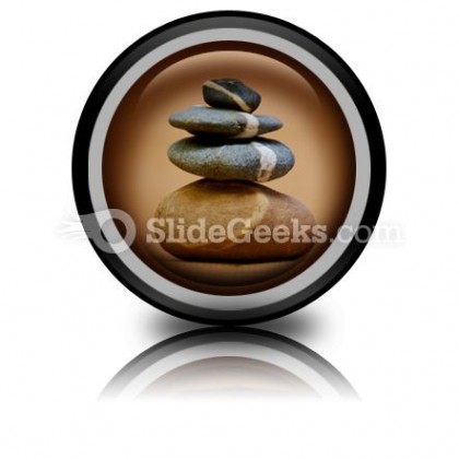 Balanced Pebbles PowerPoint Icon Cc