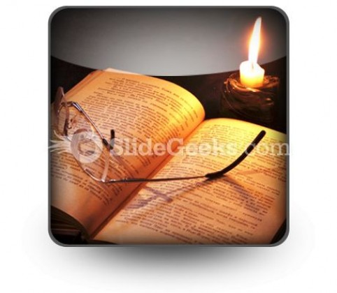 Book Candle PowerPoint Icon S
