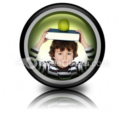 Child Boy Studying PowerPoint Icon Cc