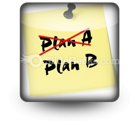 Crossing Out Plan A PowerPoint Icon S