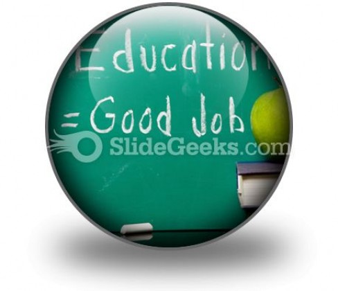 Education Equals Good Job PowerPoint Icon C