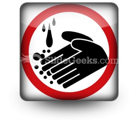 Hand Washing Circle PowerPoint Icon S