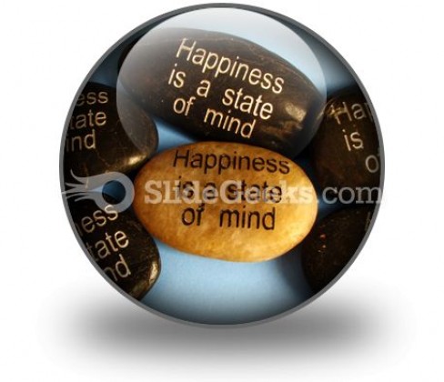 Happiness Affirmations PowerPoint Icon C