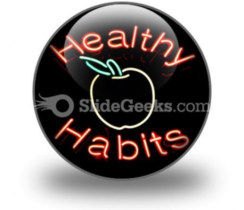Healthy Habits PowerPoint Icon C