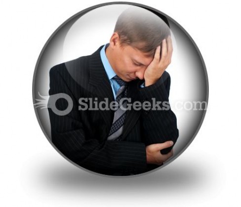 Sad Business Man PowerPoint Icon C